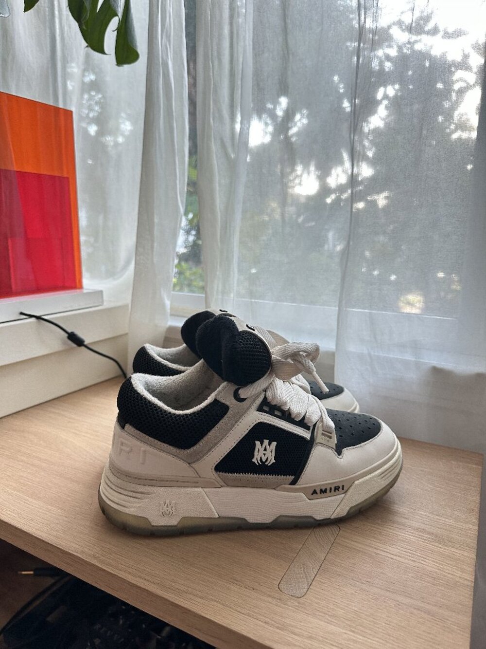 AMIRI MA-1 Low Top Sneakers Black White US 7 / EUR 40